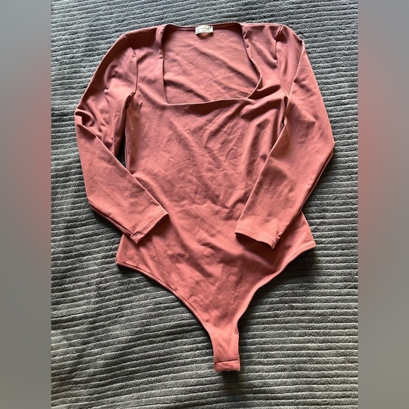 Free People Tops - Free People Mauve Long-Sleeve Bodysuit | Size Small
